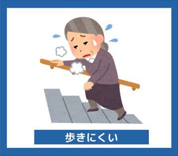 歩きにくい